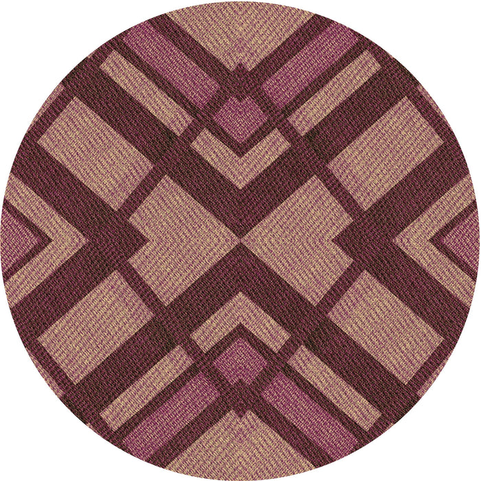 Square Patterned Copper Red Pink Rug, pat1181brn