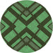 Square Patterned Dark Forest Green Rug, pat1181grn