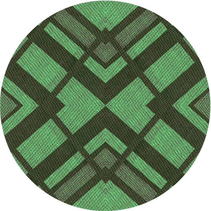 Square Machine Washable Transitional Dark Forest Green Rug in a Living Room, wshpat1181grn