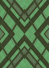 Machine Washable Transitional Dark Forest Green Rug, wshpat1181grn