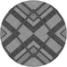 Square Patterned Gunmetal Gray Rug, pat1181gry