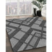 Patterned Gunmetal Gray Rug in Family Room, pat1181gry