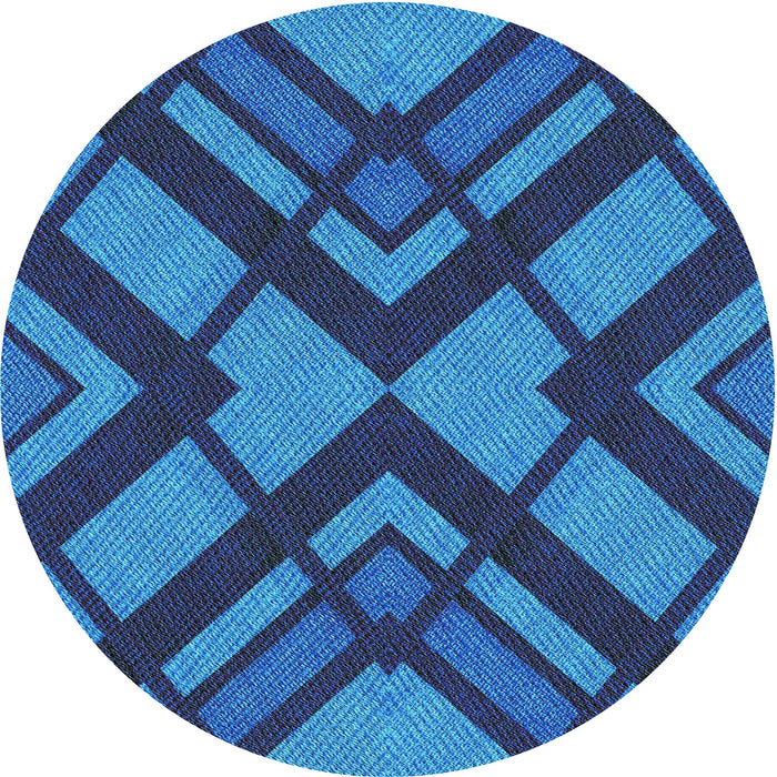 Square Machine Washable Transitional Deep Sky Blue Rug in a Living Room, wshpat1181lblu
