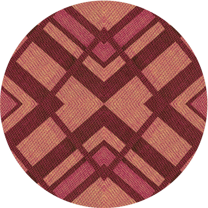 Square Patterned Bright Orange Rug, pat1181org