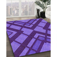 Patterned Bright Purple Rug, pat1181pur