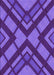 Machine Washable Transitional Bright Purple Rug, wshpat1181pur