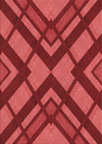 Machine Washable Transitional Red Rug, wshpat1181rd