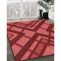 Patterned Red Rug, pat1181rd