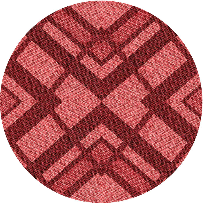 Square Patterned Red Rug, pat1181rd