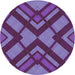 Square Machine Washable Transitional Medium Purple Rug, wshpat1181