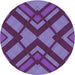 Sideview of Patterned Purple Novelty Rug, pat1181