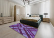 Machine Washable Transitional Medium Purple Rug in a Bedroom, wshpat1181