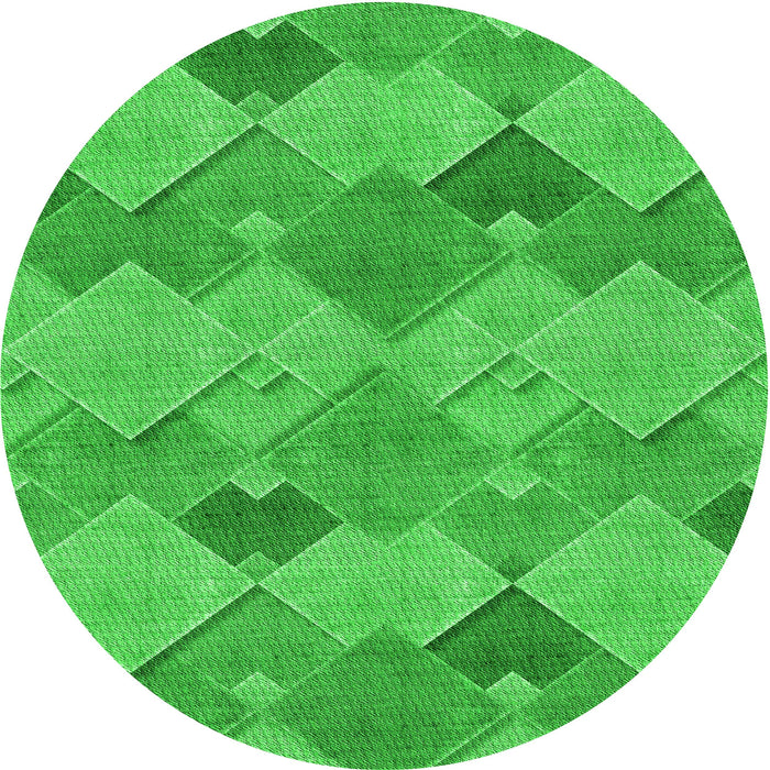 Square Patterned Lime Green Rug, pat1182grn