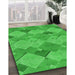 Patterned Lime Green Rug in Family Room, pat1182grn