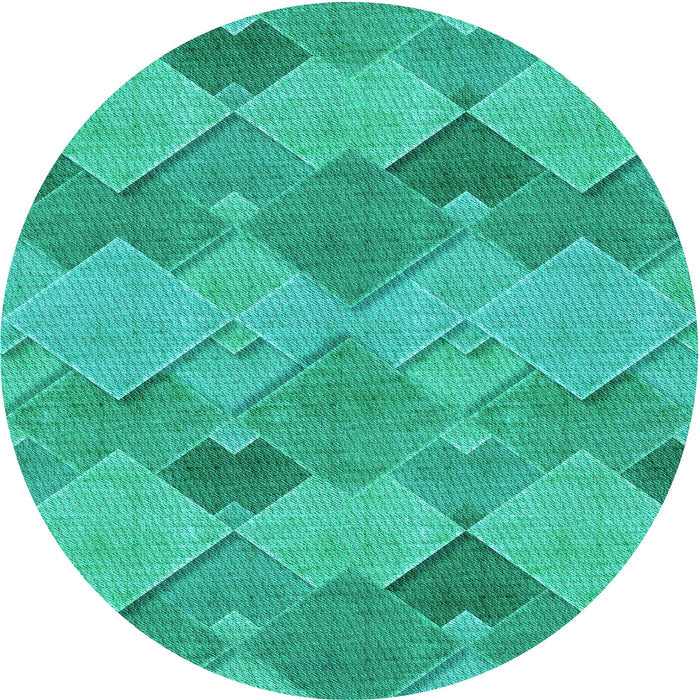 Square Machine Washable Transitional Dark Turquoise Green Rug in a Living Room, wshpat1182lblu
