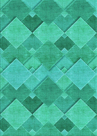 Machine Washable Transitional Dark Turquoise Green Rug, wshpat1182lblu