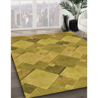 Patterned Dark Bisque Brown Rug, pat1182org