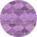 Square Patterned Orchid Purple Rug, pat1182pur