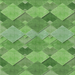 Square Patterned Shamrock Green Novelty Rug, pat1182