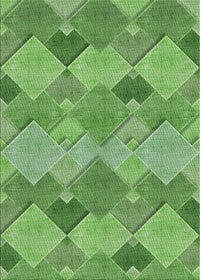 Machine Washable Transitional Shamrock Green Rug, wshpat1182