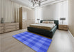 Patterned Sky Blue Rug in a Bedroom, pat1183blu