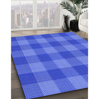 Patterned Sky Blue Rug, pat1183blu