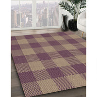 Patterned Velvet Maroon Purple Rug, pat1183brn