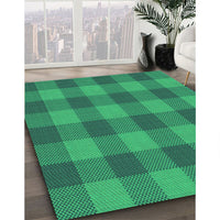 Patterned Spring Green Rug, pat1183grn