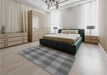 Patterned Gray Rug in a Bedroom, pat1183gry