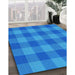 Machine Washable Transitional Blue Rug in a Family Room, wshpat1183lblu