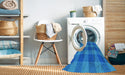 Machine Washable Transitional Blue Rug in a Washing Machine, wshpat1183lblu