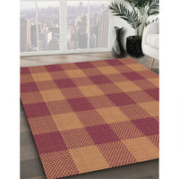 Patterned Orange Rug, pat1183org