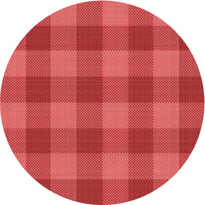 Square Patterned Red Rug, pat1183rd