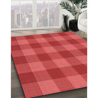 Patterned Red Rug, pat1183rd