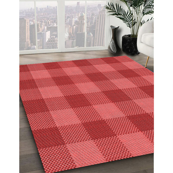 Machine Washable Transitional Red Rug in a Family Room, wshpat1183rd