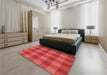 Patterned Red Rug in a Bedroom, pat1183rd