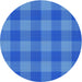 Sideview of Patterned Blue Novelty Rug, pat1183