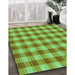 Patterned Emerald Green Rug in Family Room, pat1184grn