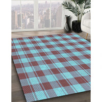 Patterned Diamond Blue Rug, pat1184lblu