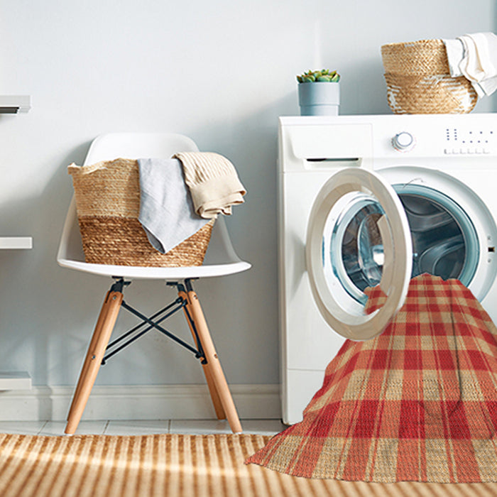 Machine Washable Transitional Neon Red Rug in a Washing Machine, wshpat1184org