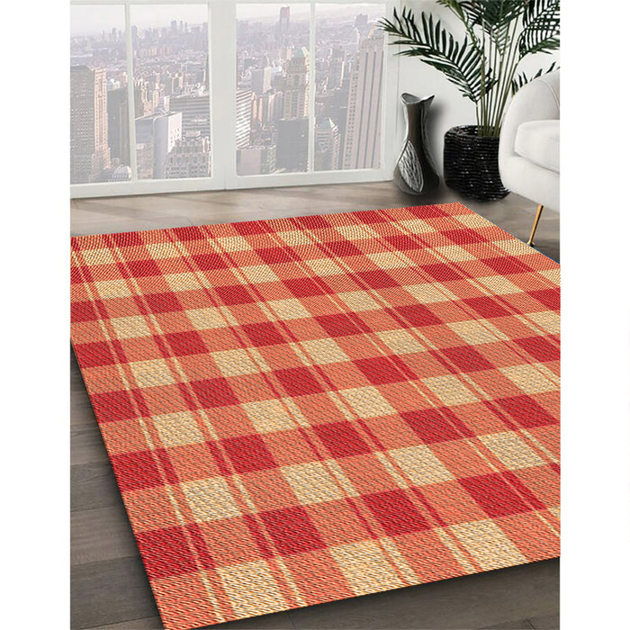 Machine Washable Transitional Neon Red Rug in a Family Room, wshpat1184org