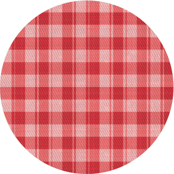 Square Patterned Red Rug, pat1184rd