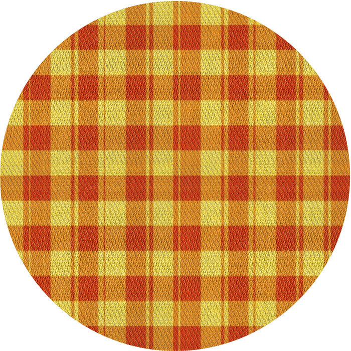 Square Patterned Orange Red Orange Rug, pat1184yw