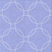 Round Patterned Sky Blue Rug, pat1185blu