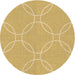 Square Patterned Bright Gold Yellow Rug, pat1185brn