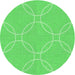 Square Patterned Neon Green Rug, pat1185grn