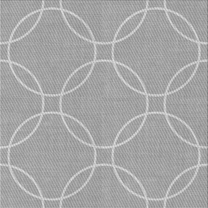 Round Machine Washable Transitional Silver Gray Rug, wshpat1185gry