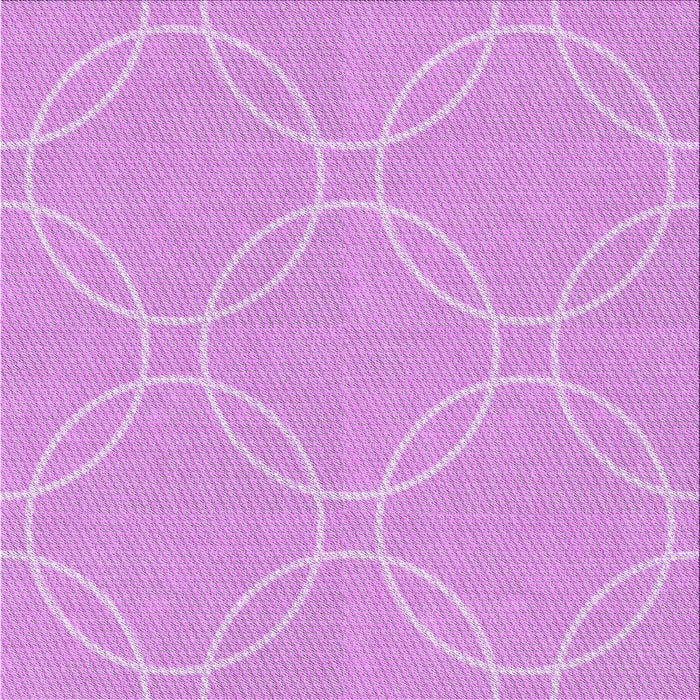 Round Patterned Violet Purple Rug, pat1185pur