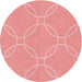 Square Patterned Pastel Pink Rug, pat1185rd