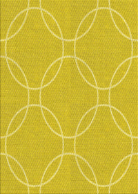 Machine Washable Transitional Golden Yellow Rug, wshpat1185yw